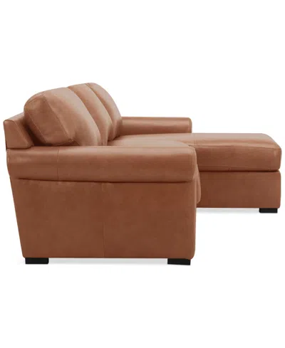 Macy's Radley Roll Arm 104" 3-pc. Leather Sectional, Exclusively At