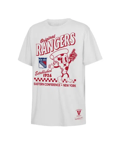 Mitchell & Ness Big Boys And Girlsâ White New York Rangers Concession Stand T-shirt