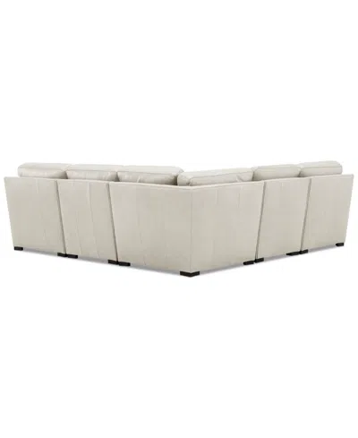 Macy's Radley Roll Arm 104" 5-pc. Leather Square Corner L Sectional, Exclusively At
