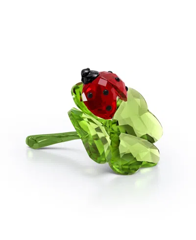 Swarovski Idyllia Ladybug And Clover Figurine