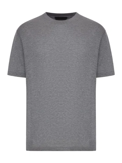 Prada Oversize Crew Neck T-shirt With Squared Silhouette