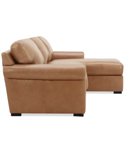 Macy's Radley Roll Arm 104" 3-pc. Leather Sectional, Exclusively At