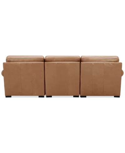 Macy's Radley Roll Arm 104" 3-pc. Leather Sectional, Exclusively At