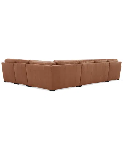 Macy's Radley Roll Arm 152" 5-pc. Leather Wedge Corner Chaise Sectional, Exclusively At