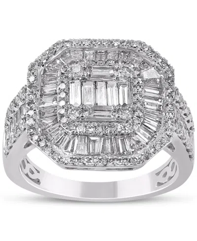 Macy's Diamond Cluster Statement Ring (2 Ct. T.w.) In 14k White Gold