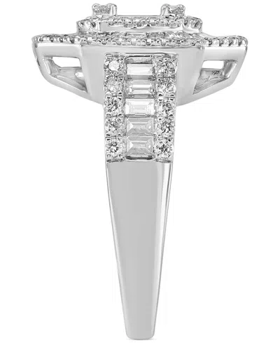 Macy's Diamond Cluster Statement Ring (2 Ct. T.w.) In 14k White Gold