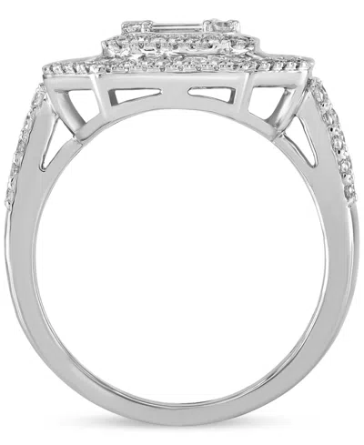Macy's Diamond Cluster Statement Ring (2 Ct. T.w.) In 14k White Gold