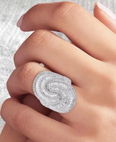 Macy's Diamond Swirl Statement Ring (2-1/2 Ct. T.w.) In 14k White Gold