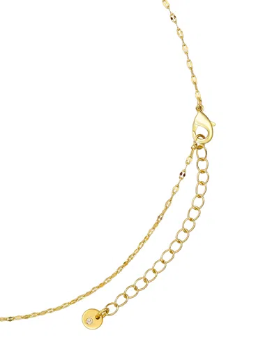 Unwritten Labradorite Stone Mother Of Pearl And Cubic Zirconia Clover Layered Necklace Set