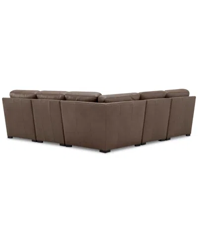 Macy's Radley Roll Arm 104" 5-pc. Leather Square Corner L Sectional, Exclusively At