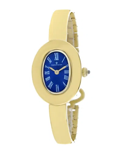Christian Van Sant Anora Oval 26mm Watch In Gold