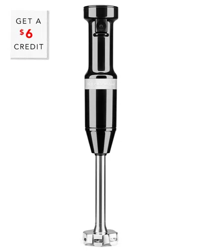 Kitchenaid Corded Variable-speed Black Immersion Blender With Blending Jar$6 Credit With $6 Credit