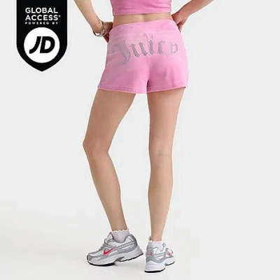 Finishline Women's Juicy Couture Og Bling Shorts Size Xl Polyester/spandex/velour