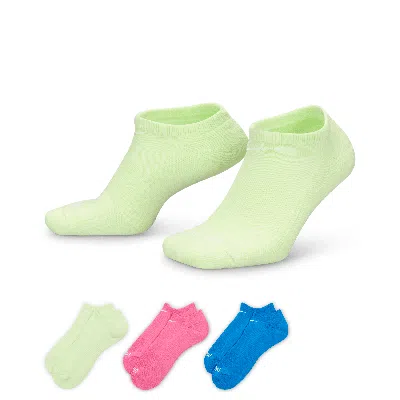 Nike Unisex Everyday Plus Cushion Training No-show Socks (3 Pairs) In Multi