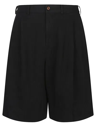 Comme Des Garçons Bermuda Shorts With Pleated Design And Pockets