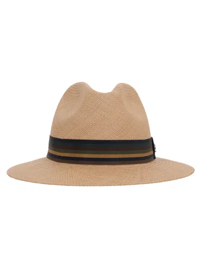 Max Mara Striped-band Fedora Hat