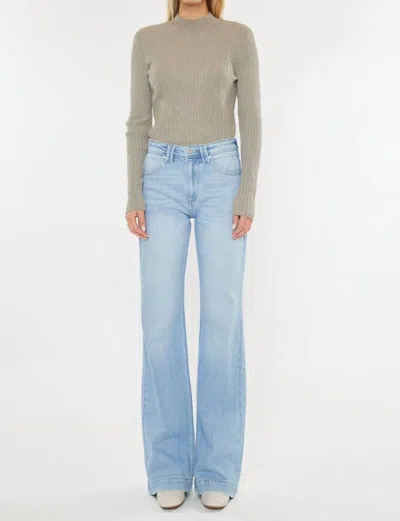 Kancan Courtni Light Denim Bootcut Jeans In Light Stone Wash