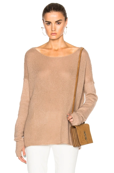 Kaufmanfranco Cashmere Gauze Sweater In Neutrals.  In Ginger