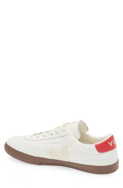 Veja Multicolour Organic Traced Leather In White