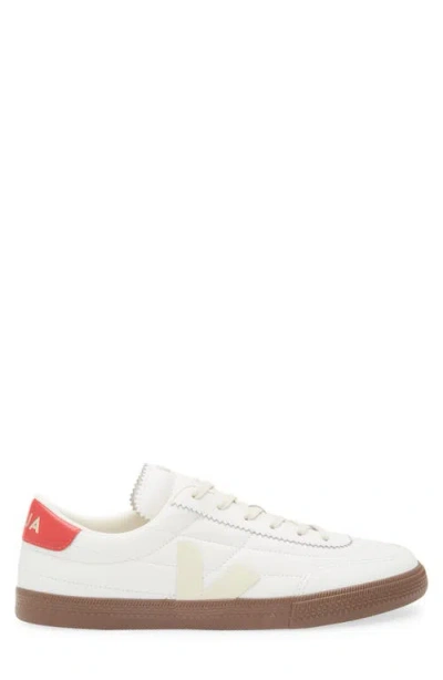 Veja Multicolour Organic Traced Leather In White