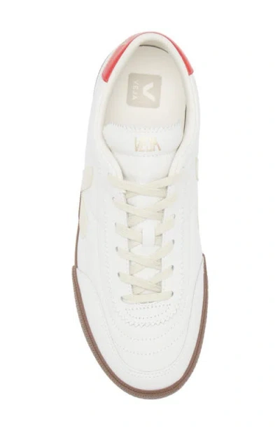 Veja Multicolour Organic Traced Leather In White