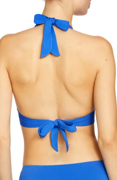Robin Piccone Aubrey Halter Bikini Top In Blueberry