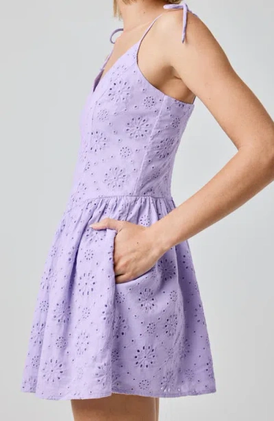 Florence By Mills Eyelet Cotton Mini Sundress