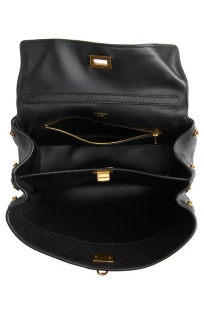 Balenciaga Small Rodeo Leather Top Handle Bag In Black