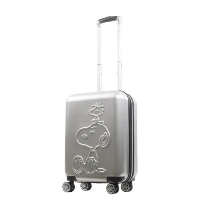 Ful Peanuts Snoopy & Woodstock Embossed Molded Hardside 22" Caryon Suitecase Spinner