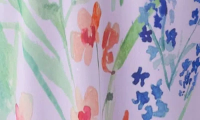 Sau Lee Gillian Floral Dress In Lavender Multi