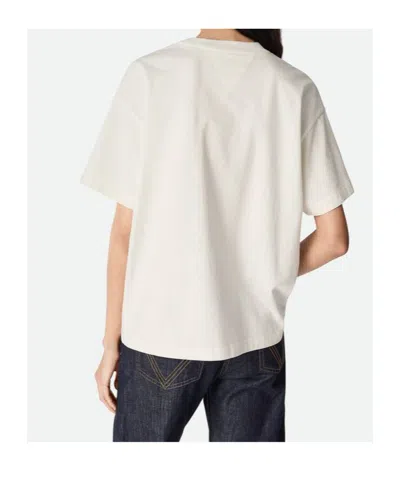 Bottega Veneta Pocket Detail Crew Neck Short Sleeve Top In White