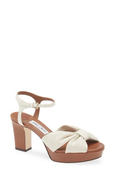 Jimmy Choo Heloise Platform Sandal In Brown