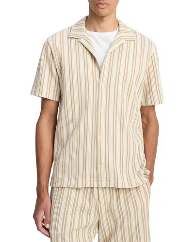 Vince Jacquard Stripe Knit Camp Shirt