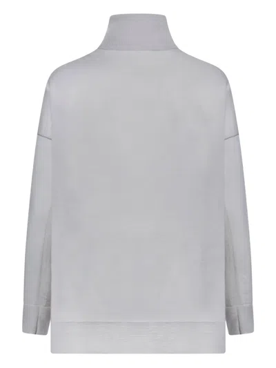 Roberto Collina Oversized Turtleneck Sweater In Grey