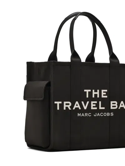 Marc Jacobs The Large Canvas Travel Tote Bag In Black