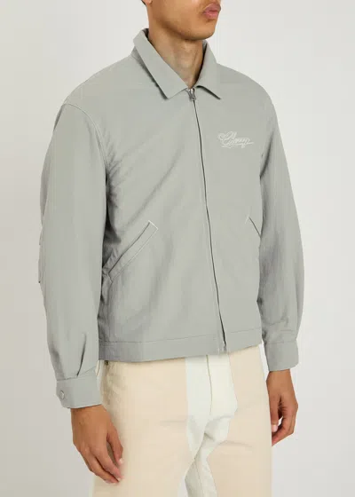 Cherry Los Angeles Logo-embroidered Shell Jacket In Gray