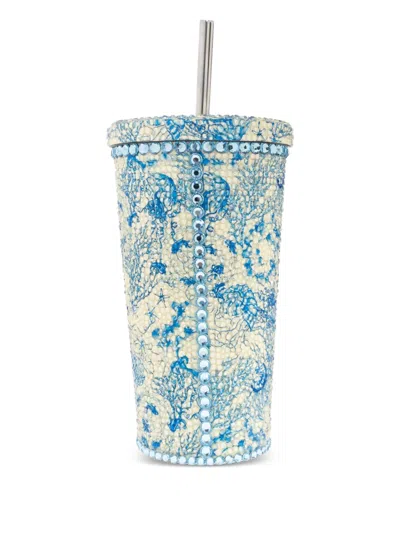 Versace Home Logo-embellished Cup In Blue