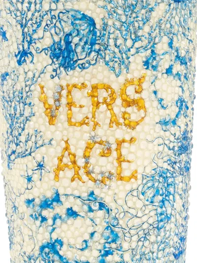 Versace Home Logo-embellished Cup In Blue