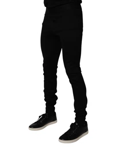 Pre-owned Dolce & Gabbana Black Cotton Jogger Men Sweatmen's Men's Pants ()