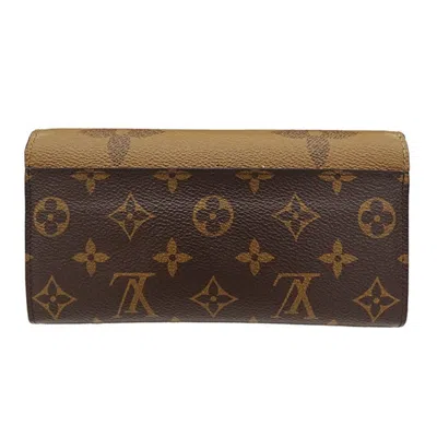 Pre-owned Louis Vuitton Brown Monogram Reverse Long Wallet (bi-fold) ()