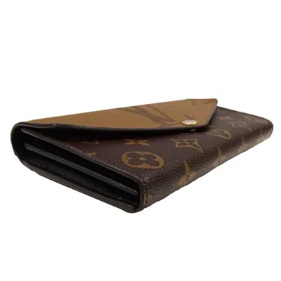 Pre-owned Louis Vuitton Brown Monogram Reverse Long Wallet (bi-fold) ()