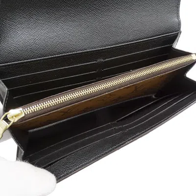 Pre-owned Louis Vuitton Brown Monogram Reverse Long Wallet (bi-fold) ()