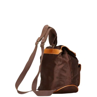 Pre-owned Mcm Brown Nylon Leather Backpack ()