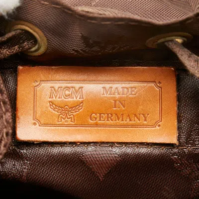 Pre-owned Mcm Brown Nylon Leather Backpack ()