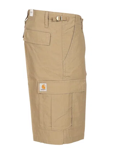 Carhartt Aviation Short Cotton Columbia Ripstop Trousers Beige