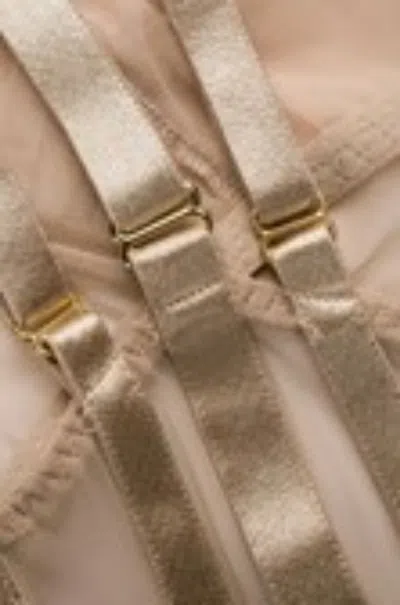Atelier Bordelle Nude Beige Multi-strap Adjustable Bra Underwear Beige