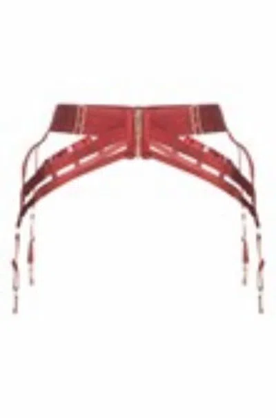 Atelier Bordelle Panel Suspender Underwear Red