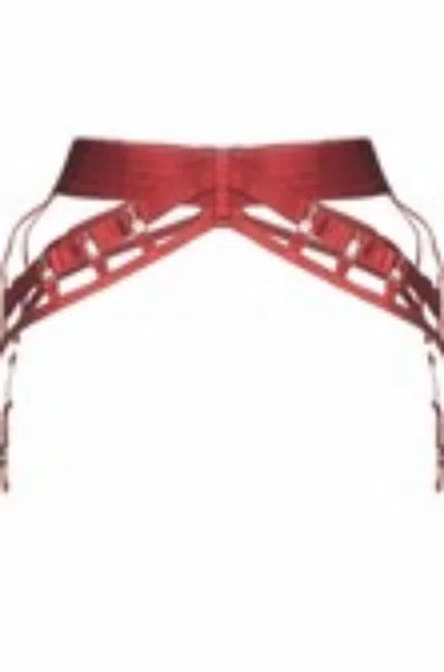 Atelier Bordelle Panel Suspender Underwear Red