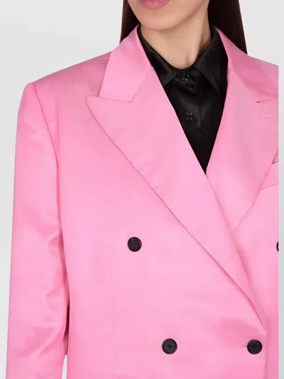 Tom Ford Structured Double-breasted Jacket Flap Pockets In Pink