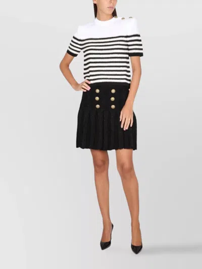 Balmain Skirt With Buttons In Black